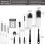 ZOUYUE bottle cleaning brush set long handle black 8 pcs 3