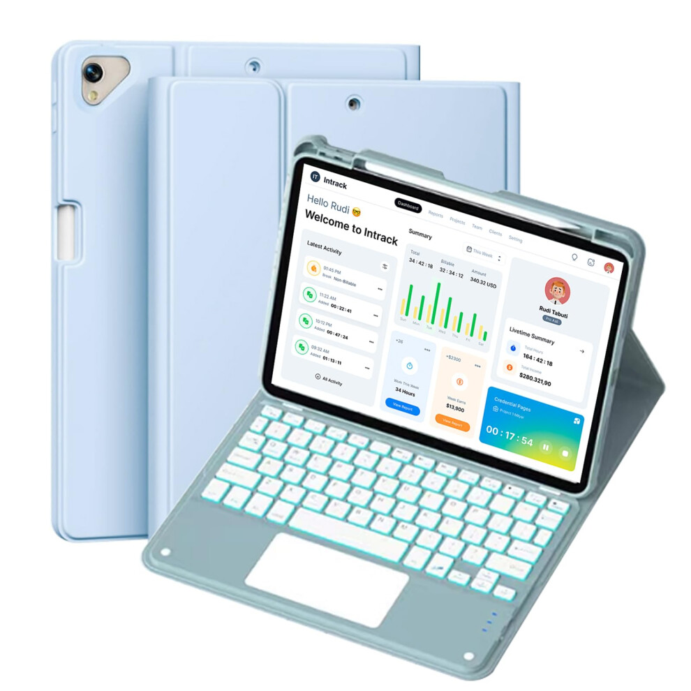 Ipad 10.2 Inch Case With Backlit Detachable Keyboard And 962125665376