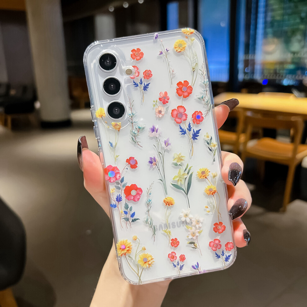 Samsung Galaxy S22 Clear Slim Tpu Case With Embossed Floral 962125660654