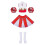 Completo da cheerleader per ragazze, ideale per spettacoli e feste. 3