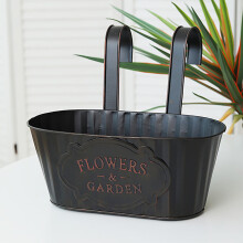 Detachable Iron Wall Planters - Metal Hanging Flower Pots for Balcony Fence & Indoor Vertical Garden, Rustproof Outdoor Decor