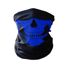 Neck Skull Mask for Men Half Face Cover Blue