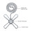 Ceiling Fan Pull Chain Frosted Glass 12 Inch Silver 4
