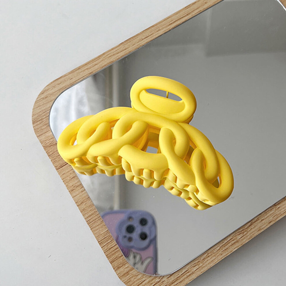 Hair Claw Clip Korean Style Yellow 4.1 Inch