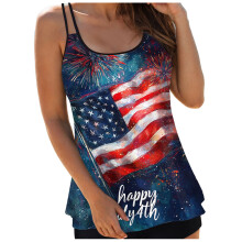Women's Plus Size Tankini Swimsuit with Boy Shorts