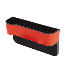 Leather Car Seat Organizer with Cup Holder for Phones