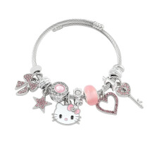 Hello Anime Kitty Charm Bracelet for Women Girls Ages 3+