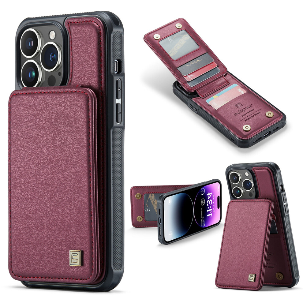 Iphone 14 Leather Wallet Case With Card Holder And Rfid 962125659009