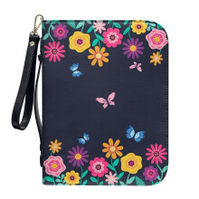 Boho Floral Butterfly PU Leather Bible Case XL