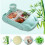 Car-Shaped Kids Tableware Set Light Green 5