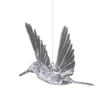 Acrylic Hummingbird Hanging Decor Clear Crystal 5 pcs 4 inch