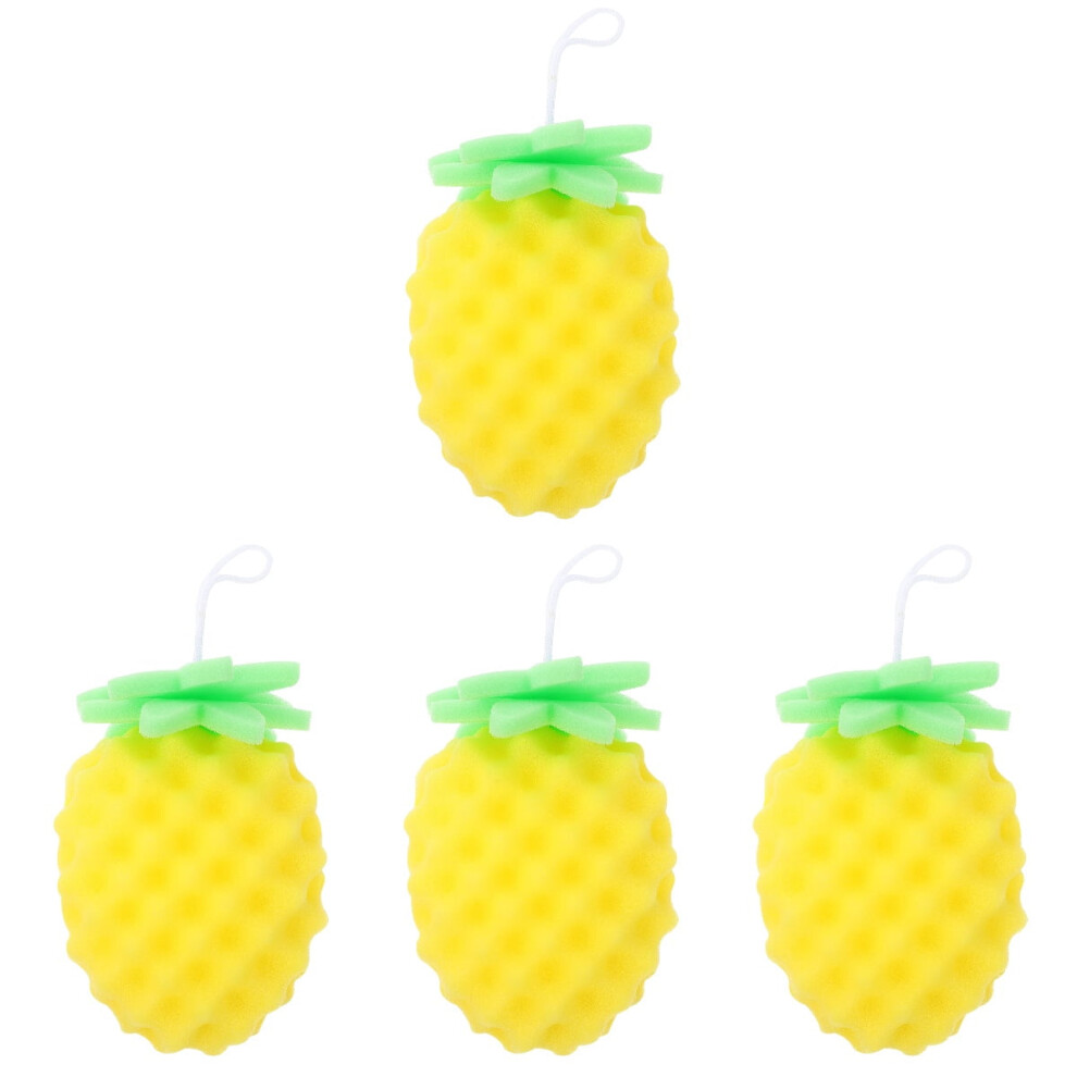 Pineapple Bath Loofah Baby Sponge Skin-friendly 4 Pcs