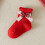 Women's Cotton Red Christmas Ankle Socks with Ruffled Cuff 1