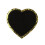Love Embroidered Patch with Gold Glitter Edge 1pc 1