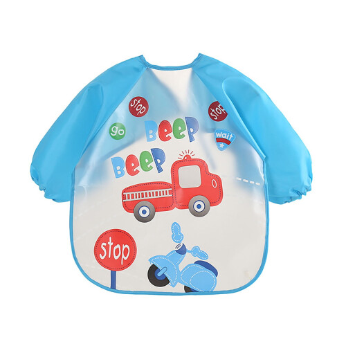 Kids Art Smock Bird Pattern Waterproof Durable Rubber