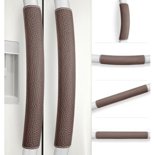 Kylskåpshandtag i PU-läder, 2-pack 2