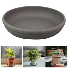 Tray Gray Flower Pot with Water Collector for Indoor