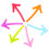 Arrow Magnetic Refrigerator Stickers Set 6 Pcs 1