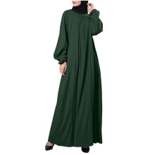 Elegant Women's Long Sleeve Button Down Abaya Casual Dress Dubai Fashion Outerwear