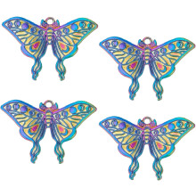 Gothic Butterfly Charms Rainbow Wings Moon Phase Crescent