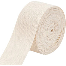 Beige Cotton Twill Tape Herringbone 2" Wide 10.94 Yds