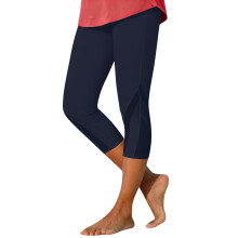 Capri Leggings for Women Navy Stretchy Knee-Length Casual