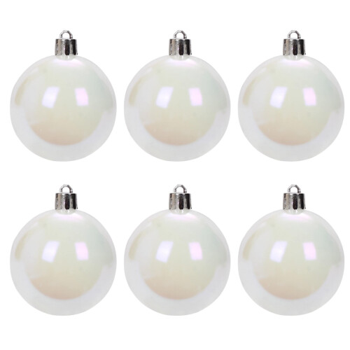 Clear Fillable Ornament Balls Plastic 6cm 6-Pack