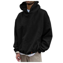 Men's Fashion Hoodies&Sweatshirt Hoodies for Men Mens Autumn and Winter Casual Loose Solid Hooded Sweater Top Mens Hoodies