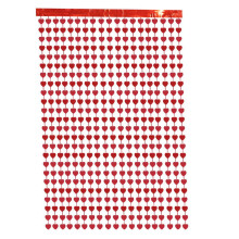 Valentine's Day metallic foil fringe curtain 78.7x39.4 in