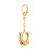 Gold Chunky Initial A Keychain for Women 1