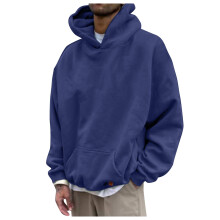 Men's Hoodie Solid Casual Loose Sweatshirt Autumn Winter