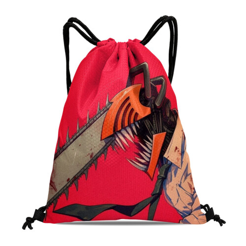 Chainsaw Man drawstring bag waterproof 15.7x17.7 inches