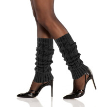 Cable Knit Thigh-High Leg Warmers for Women