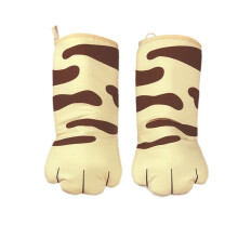 Cute Cat Claws Heat-Resistant Oven Gloves, Non-Slip, Thick Cotton Lining, Anti-Scald – Compatible with Microwave & Oven