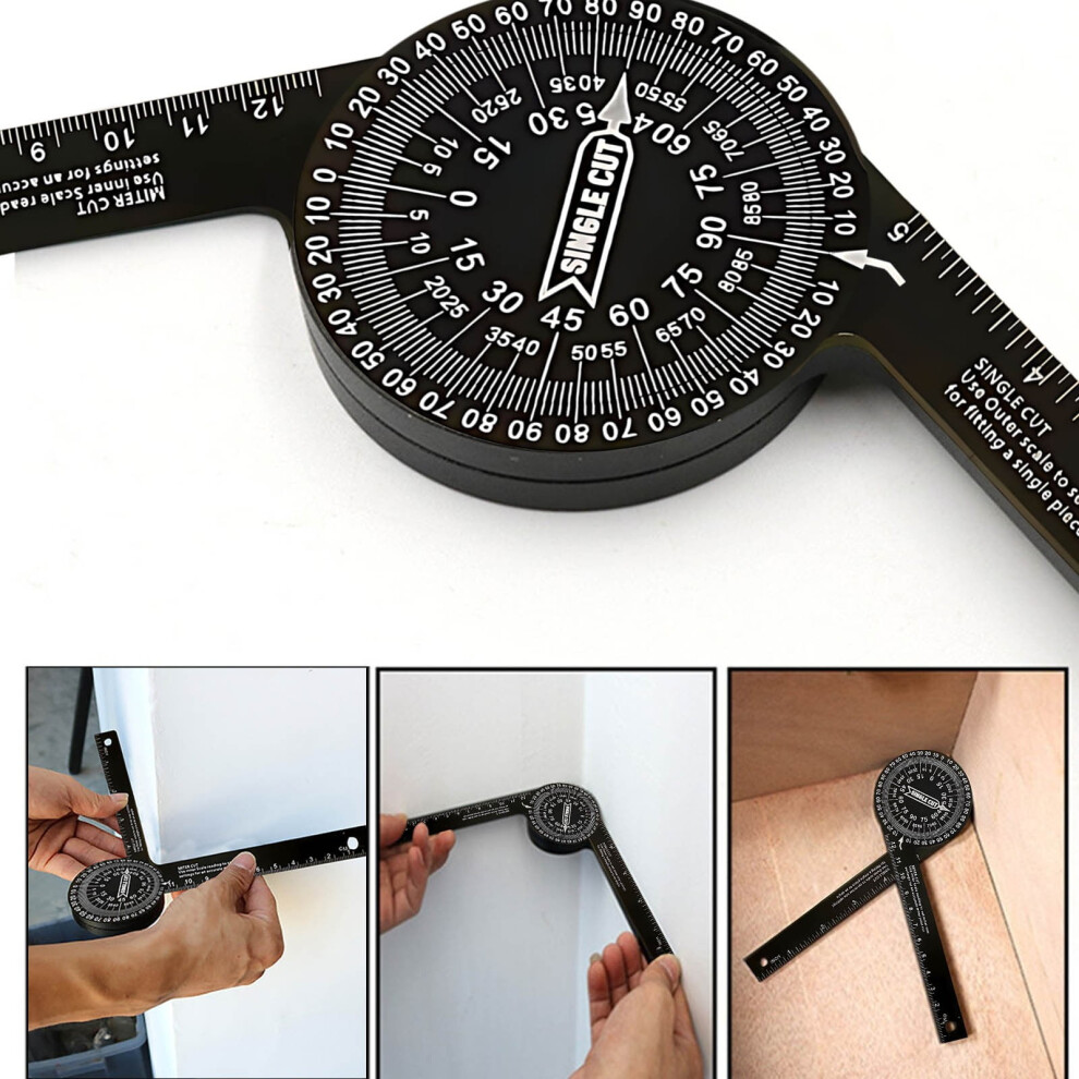 Miter Saw Protractor Angle Finder Dual-Scale Ruler 962029041108