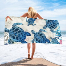 55.1"x27.5" Ultra Microfiber Printed Beach Towel,Quick Dry Travel Camping Beach Accessories Vacation Essential Gift /2/4 PCS