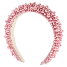 Pink Pearl Plastic Headbands for Women and Girls 1 Pack