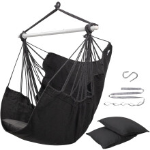 Hammock Chair Swing Indoor Outdoor 500 lbs with 2 Cushions