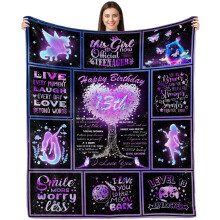 13th Birthday Gifts for Girls – Throw Blanket (60x80") & Decor, Compatible with Teen Girl Themes
