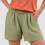 Women's Linen Blend High Waisted Drawstring Shorts 4 Inch 2