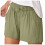 Women's Linen Blend High Waisted Drawstring Shorts 4 Inch 3