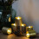 Flameless LED Tea Candles Gold Glitter 6-Pack 7