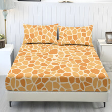 Queen Sheet Set Giraffe Print 3-Piece 9.8" Deep Pocket