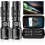 Rechargeable High-Lumen LED Tactical Flashlight, 6 Modes, Memory Function, Waterproof Pocket Light for Camping/Emergency—Compatible with USB-C 1