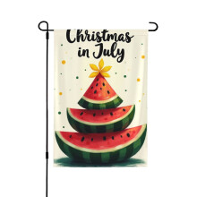 Watermelon Garden Flag Christmas in July Double-Sided