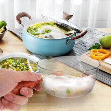 Small Cooking Pot Transparent Nonstick Pot for Parents Kitchen Use 1Pcs