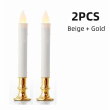 LED 3D Wick Flameless Candles - Warm White Window Candles for Christmas, Wedding, Birthday Decor (2/4 Pack Options)