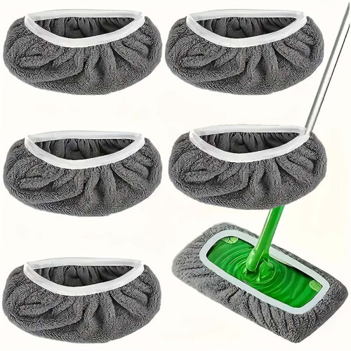 Flat Mop Replacement Pads Microfiber 5-Pack