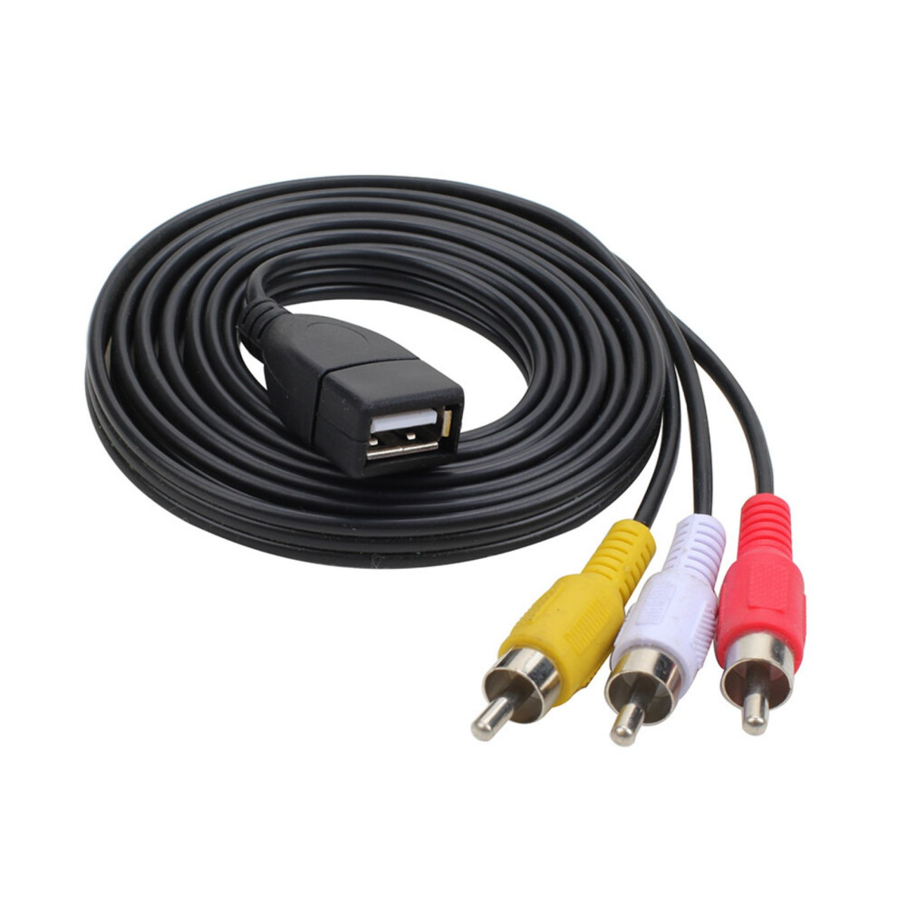 Usb Female To 3Rca Male Video Adapter Cable 962029057420
