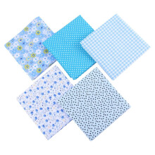 Cotton Fabric Squares 50x50cm 5-Pack Floral Quilting Cloth